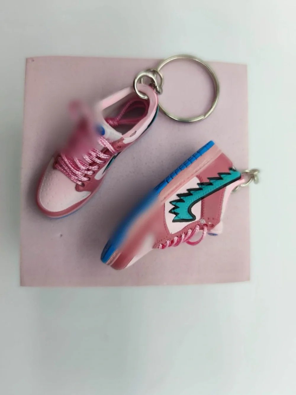 Black & White Sneaker Keychain | Mini Shoe Charm